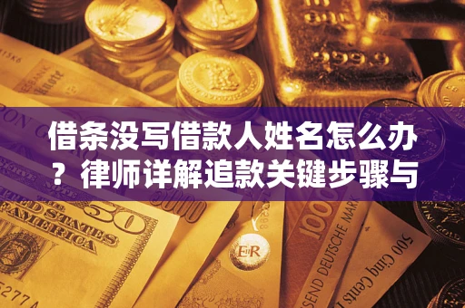 济南借条没写借款人姓名怎么办？律师详解追款关键步骤与证据链构建